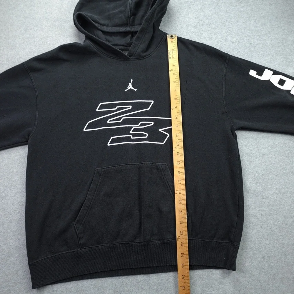 Jordan Hoodie Mens Medium Black Streetwear Pullover ‎ Graphic 23 Jumpman